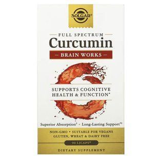Solgar Full Spectrum Curcumin Brain Works 90 капсул Куркума та Куркумін