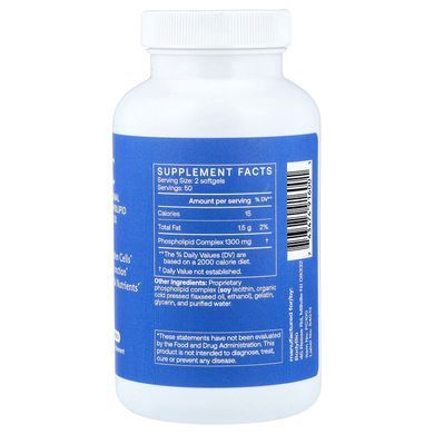 BodyBio PC Liposomal Phospholipid Complex 100 Softgels Фосфолипиды