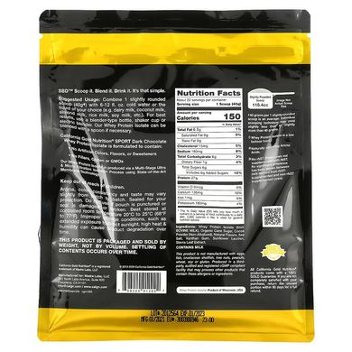 California Gold Nutrition 100% Whey Protein Isolate 907 г Протеин
