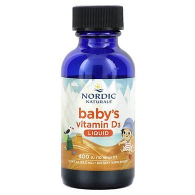 Nordic Naturals Baby's Vitamin D3 400 IU 22,5 ml Витамин D3 и D3+K2 для детей