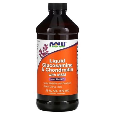 NOW Liquid Glucosamine & Chondroitin with MSM 473 мл Глюкозамин и хондроитин