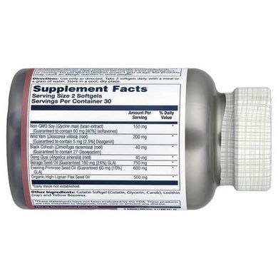 Solaray Phytoestrogen + EFAs 60 рослинних капсул Підтримка при менопаузі