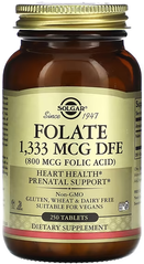 Solgar Folate 1,333 mcg (Folic Acid 800 мкг) 250 таб Фолиевая кислота (B-9)
