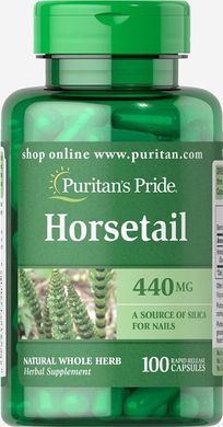 Puritan's Pride Horsetail 440 mg 100 капсул Інші екстракти