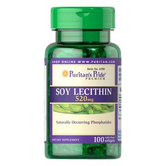 (Пом'ята банка) Puritan's Pride Soy Lecithin 520 mg 100 капс Лецитин