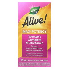 Nature's Way Alive! Max3 Potency Women's Complete Multivitamin 90 таблеток Вітамінно-мінеральні комплекси