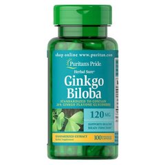 Puritan's Pride Ginkgo Biloba 120 mg 100 капс. Гінкго Білоба