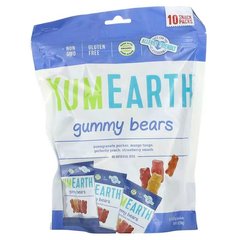 YumEarth Gummy Bears 10 Snack Packs 19.8 g Солодощі