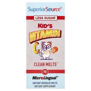 Superior Source Kid's Vitamin C 90 швидкорозчинних таблеток Вітамін С