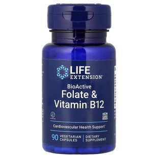 Life Extension BioActive Folate & Vitamin B12 90 caps Комплекс витаминов группы В