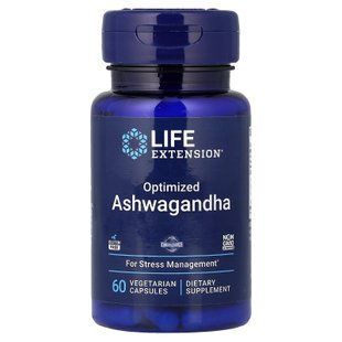 Life Extension Optimized Ashwagandha 60 вегетаріанських капсул Ашваганда