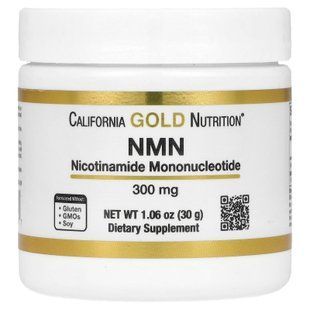 California Gold Nutrition NMN Powder 300 mg 30 g Ниацин (B-3)
