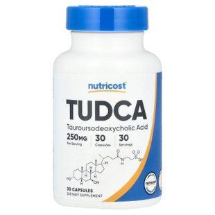 Nutricost TUDCA 250 mg 30 капсул Жовчні кислоти