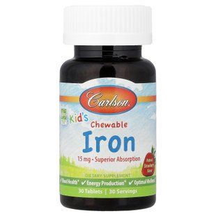 Carlson Kid's Chewable Iron 15 mg 30 tablets Железо