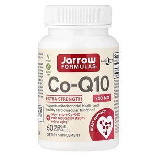 Jarrow Formulas Co-Q10 200 mg 60 рослинних капсул Коензим Q-10