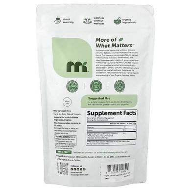 Micro Ingredients Organic Spirulina Tablet 720 tablets Спирулина