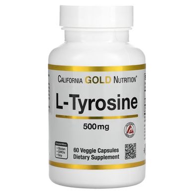 California Gold Nutrition L-Tyrosine 500 mg 60 капс. Тирозин