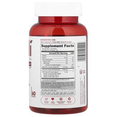 Goli Nutrition World's First Apple Cider Vinegar+ Gummies Zero Sugar 60 жевательных конфет Яблочный уксус
