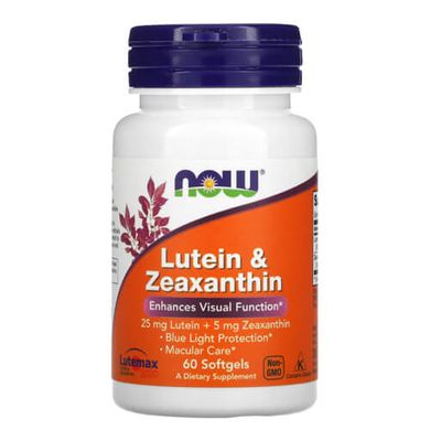 NOW Lutein & Zeaxanthin 60 капс Лютеин