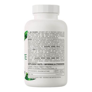 OstroVit Zinc Picolinate 15 mg 150 таблеток Цинк