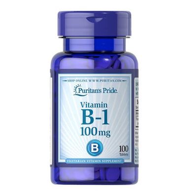 Puritan's Pride Vitamin B-1 100 mg 100 таб Тиамин (В-1)