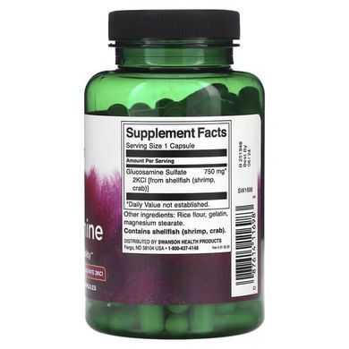 Swanson Glucosamine 750 mg 120 капсул Глюкозамін і хондроїтін