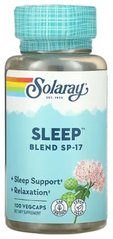 Solaray Sleep Blend SP-17 100 растительных капсул Другие экстракты