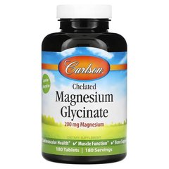 Carlson Chelated Magnesium Glycinate 200 mg 180 таб Магній