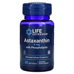 Life Extension Astaxanthin with Phospholipids 4 mg 30 капсул Антиоксиданти