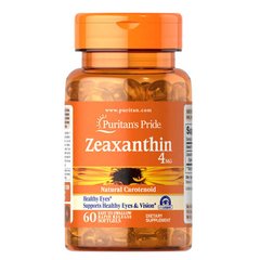 Puritan's Pride Zeaxanthin 4 mg 60 рідких капсул Зеаксантин