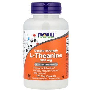 NOW L-Theanine 200 мг 120 капсул Теанин