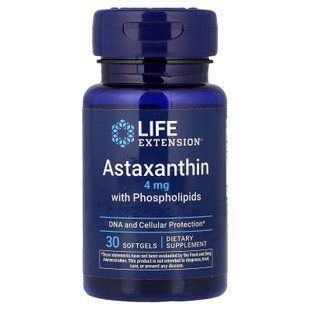Life Extension Astaxanthin with Phospholipids 4 mg 30 капсул Астаксантин