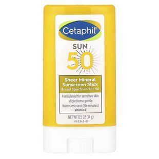 Cetaphil Sheer Mineral Sunscreen Stick SPF 50 14 грам Сонцезахисні засоби