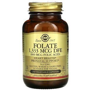 Solgar Folic Acid 800 мкг 250 капсул Фолієва кислота (B-9)