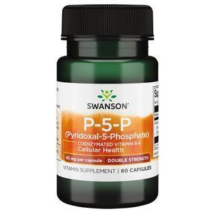 Swanson P-5-P 40 mg 60 капсул Піридоксин (B-6)