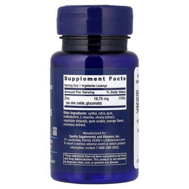 Life Extension Zinc Lozenges 18.75 mg 60 вегетарианских леденцов Цинк