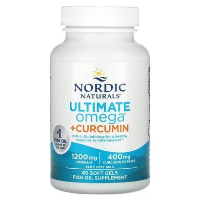 Nordic Naturals Ultimate Omega + Curcumin 60 softgels Омега-3