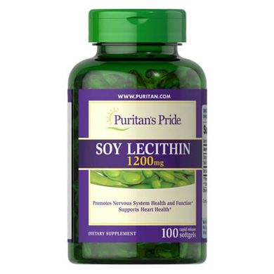Puritan's Pride Soy Lecithin 1200 mg 100 жидких капсул Лецитин