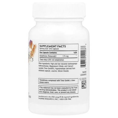 Thorne Glutathione-SR 60 Capsules Глутатион
