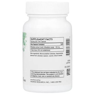 Thorne Rhodiola 100 mg 60 caps Родиола