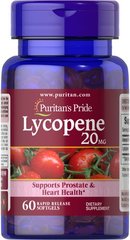 Puritan's Pride Lycopene 20 mg 60 капсул Лікопін