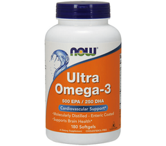 NOW Foods Ultra Omega 3 180 рідких капсул