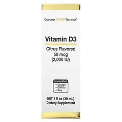 California Gold Nutrition Vitamin D3 2,000 IU 30 ml