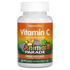 NaturesPlus Animal Parade Vitamin C 90 смоктальних таблеток у формі тварин Вітамін С