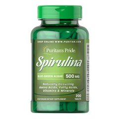 Puritan's Pride Spirulina 500 mg 200 таб. Спіруліна