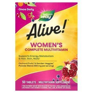 Nature's Way Alive! Women's Complete Multivitamin 50 tab (01.2027) Витамины для женщин