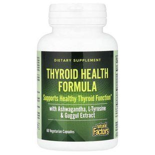 Natural Factors Thyroid Health Formula 60 вегетаріанських капсул Комплекси для підтримки щитовидки