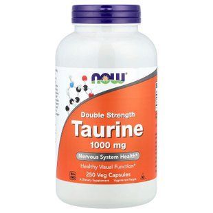NOW Taurine 1000 mg 250 Veg Capsules Таурин