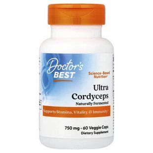Doctor's Best Ultra Cordyceps 750 mg 60 рослинних капсул Гриби