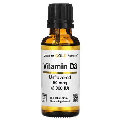 California Gold Nutrition Vitamin D3 2,000 IU 30 мл Витамин D